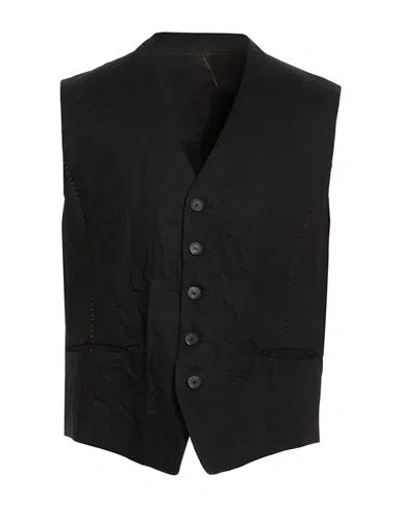 Masnada Man Tailored Vest Black Size 44 Cotton