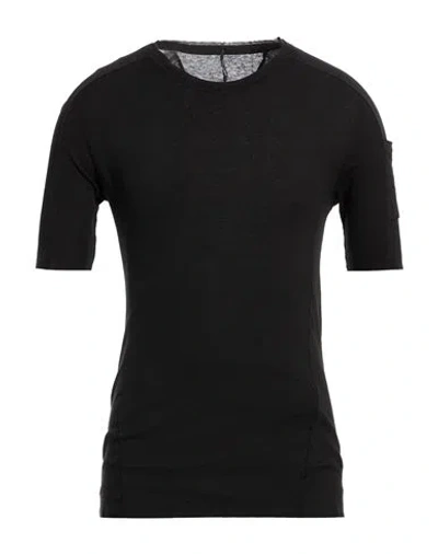 Masnada Man T-shirt Black Size 38 Cotton, Linen