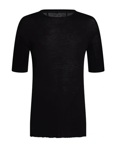 Masnada Man T-shirt Black Size 44 Viscose, Polyamide, Cashmere