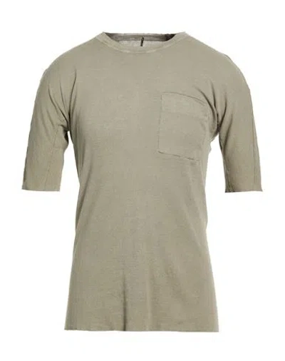 Masnada Man T-shirt Sage Green Size 40 Cotton, Linen