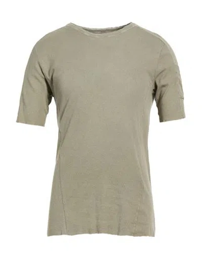 Masnada Man T-shirt Sage Green Size 44 Cotton, Linen In Brown