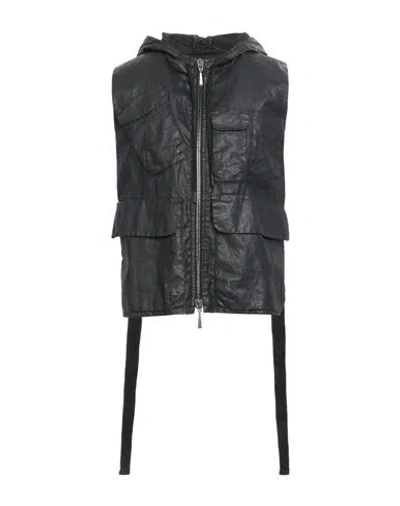 Masnada Man Vest Black Size Onesize Linen