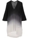 Masnada Ombré Open-knit Tunic In Black