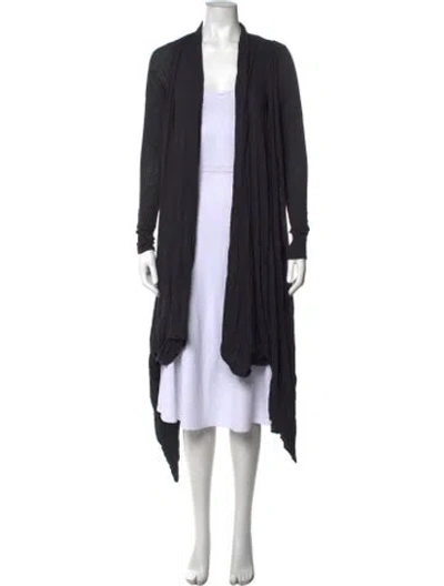 Pre-owned Masnada Open Front Sweater In Black