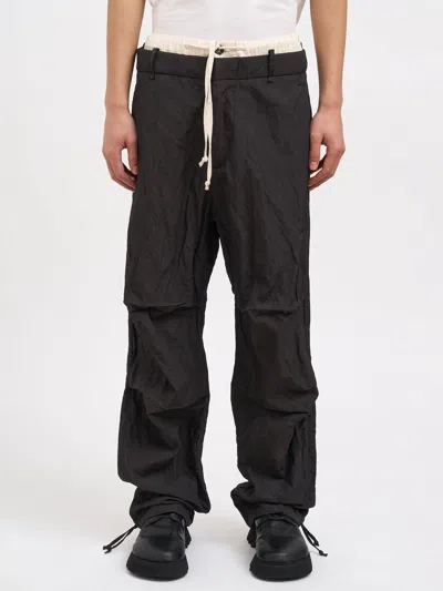 Masnada Pantaloni Over In Cotone In Black