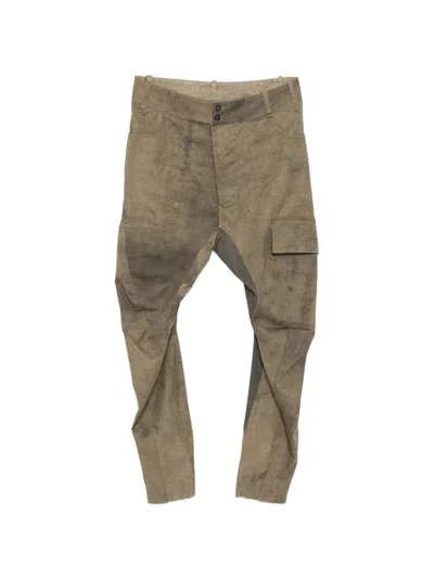 Masnada Patchwork Trousers In Brown