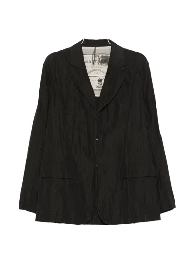Masnada Patterned Blazer In Black