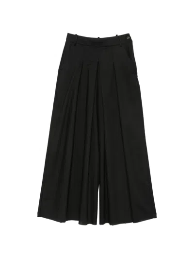 Masnada Pleated Palazzo Pants In Black