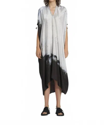 Masnada Polaroid Dress In White/black In Gray