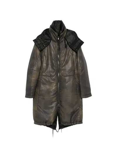 Masnada Printed Hooded Coat In Multi