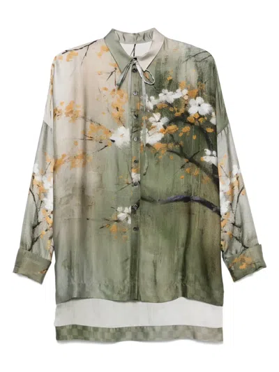 Masnada Printed Shirt In Green