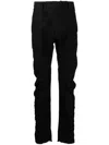 Masnada Gathered-detail High-waist Trousers In Black