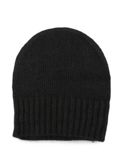 Masnada Ribbed-knit Beanie Hat In Black