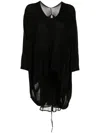 Masnada Semi-sheer Cotton Tunic In Black