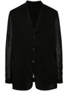 Masnada Semi-sheer Single-breasted Blazer In Black