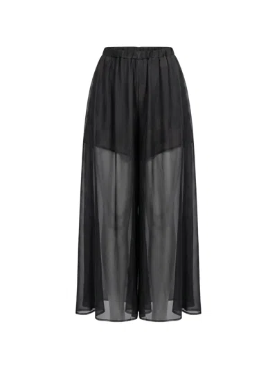 Masnada Sheer Palazzo Pants In Multi