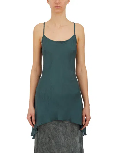 Masnada Silk Slip Dress In Green