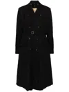Masnada Single Breasted Coat In Black