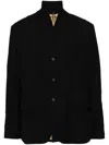 Masnada Stand-up Collar Blazer In Black