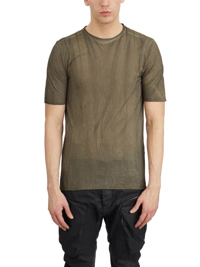Masnada Streaky Crew Neck T Shirt In Green