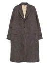 Masnada Striped Coat In Gray
