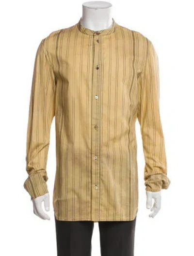 Pre-owned Masnada Striped Long Sleeve Shirt In Neutral