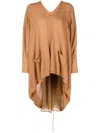Masnada V-neck Knitted Blouse In Brown