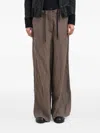 Masnada Drawstring Casual Pants In Brown