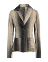 Masnada Woman Blazer Beige Size 10 Linen, Nylon In Beige
