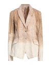 Masnada Woman Blazer Beige Size 4 Cotton In Neutral