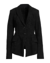 Masnada Woman Blazer Black Size 6 Cotton In Black