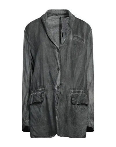Masnada Woman Blazer Lead Size 6 Cotton In Grey