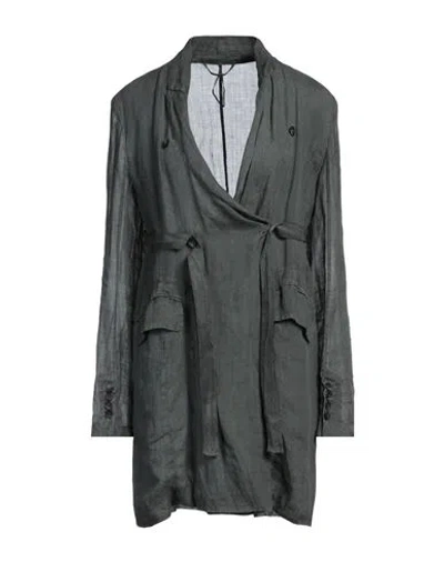 Masnada Woman Blazer Lead Size 6 Ramie In Grey