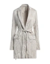 Masnada Woman Overcoat & Trench Coat Light Grey Size 4 Acrylic, Viscose, Metal In Grey