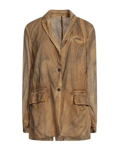Masnada Woman Blazer Marigold Size 4 Cotton In Yellow