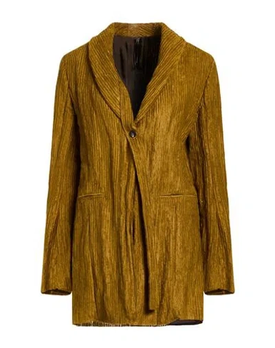 Masnada Woman Blazer Mustard Size 4 Viscose, Polyamide In Brown