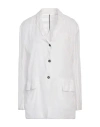 Masnada Woman Blazer White Size 4 Cotton