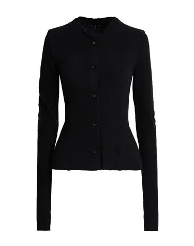 Masnada Woman Cardigan Black Size 2 Cotton, Elastane