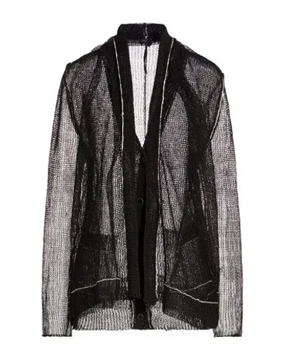 Masnada Woman Cardigan Black Size M Linen