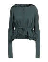 Masnada Woman Cardigan Deep Teal Size M Cotton, Silk In Green