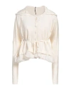 Masnada Woman Cardigan Ivory Size M Cotton, Silk In Neutral