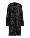 Masnada Woman Coat Black Size 10 Cotton In Black