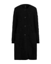 Masnada Woman Coat Black Size 10 Cotton In Black