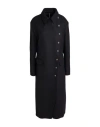 Masnada Woman Coat Black Size 8 Virgin Wool, Polyamide In Black