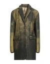Masnada Woman Coat Dark Green Size 4 Wool, Polyamide In Green