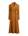 Masnada Woman Coat Marigold Size 8 Cotton, Wool, Metal In Yellow