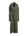 Masnada Woman Coat Military Green Size M Mohair Wool, Polyamide, Wool