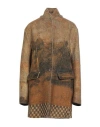 Masnada Woman Coat Mustard Size 4 Wool, Polyamide In Brown