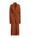 Masnada Woman Coat Orange Size M Mohair Wool, Polyamide, Wool In Orange