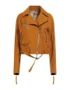 Masnada Woman Jacket Marigold Size 4 Cotton, Wool, Metallic Fiber In Yellow